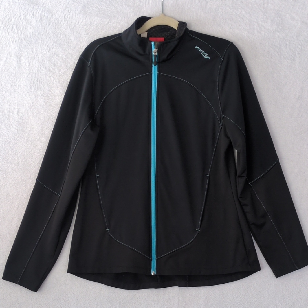 Saucony Women's Black & Blue Performance Running Jacket Size M‎